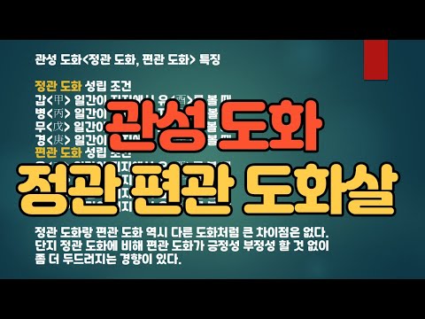 도화살의 종류 관성 도화 특징 (정관 도화 특징/ 편관 도화 특징)