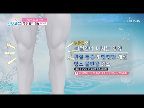 관절염 타파! 관절 통증에 도움 주는 ▶MSM◀ TV CHOSUN 211130 방송  | [굿모닝 정보세상] 527회 | TV조선