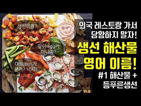 김수영TV ♥ 생선 해산물 영어 이름 총정리! 1탄 해산물 + 등푸른 생선