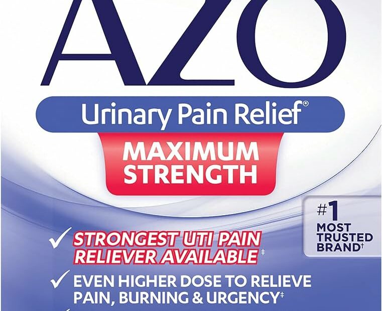 Amazon.Com: Azo Urinary Pain Relief Maximum Strength | Fast Relief Of Uti  Pain, Burning & Urgency | Targets Source Of Pain | #1 Most Trusted Brand |  24 Tablets : Health & Household