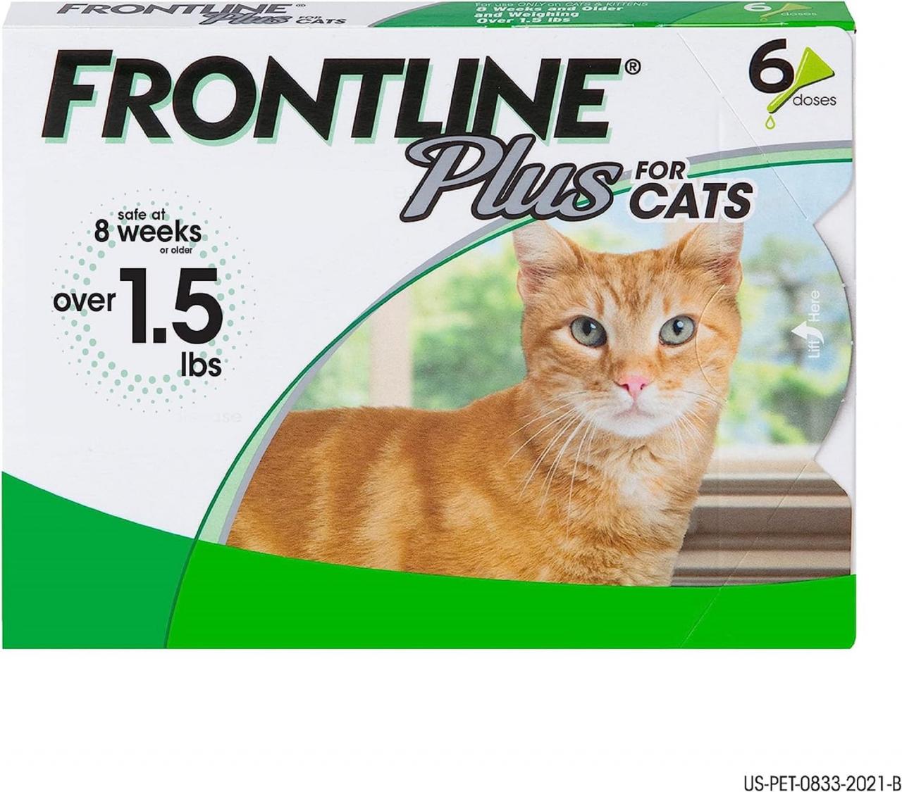 Amazon.Com : Frontline Plus For Cats And Kittens Flea And Tick Treatment, 6  Doses : Pet Flea Drops : Pet Supplies