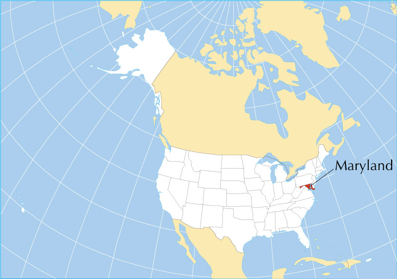 Map Of The State Of Maryland, Usa - Nations Online Project
