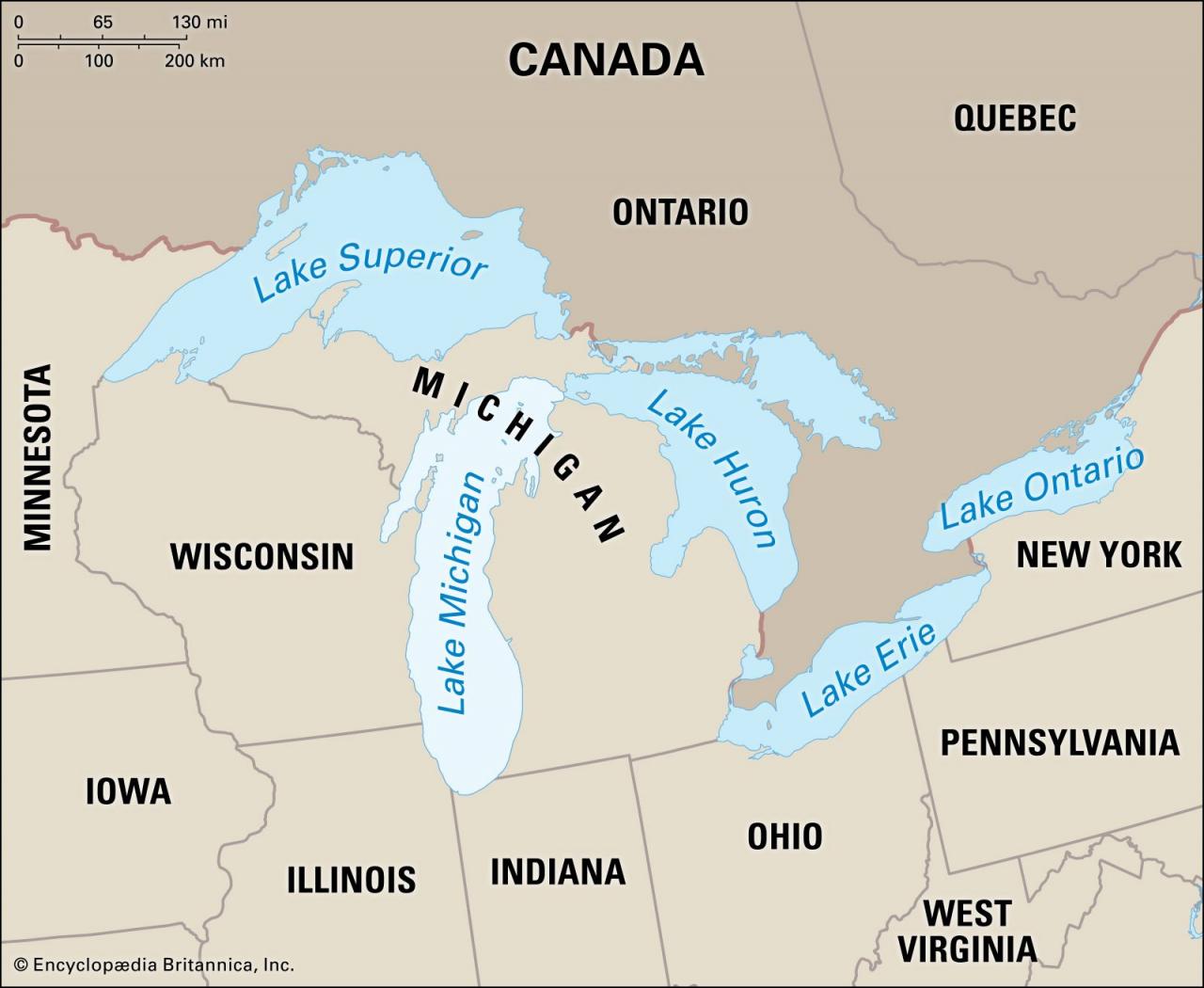 Lake Michigan | Depth, Freshwater, Size, & Map | Britannica