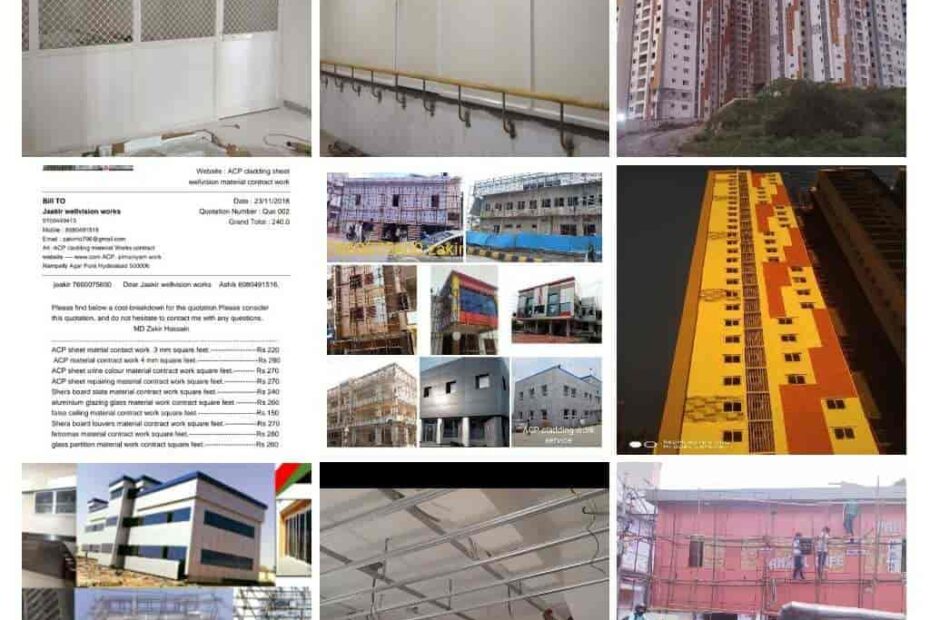 Acp Sheet Cladding Work In Nampally,Hyderabad - Best Building Contractors  In Hyderabad - Justdial