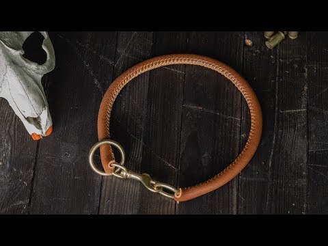 Making leather rolled dog collar DIY How it's made?