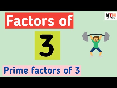 Factors Of 3 | Prime Factors Of 3 - Youtube