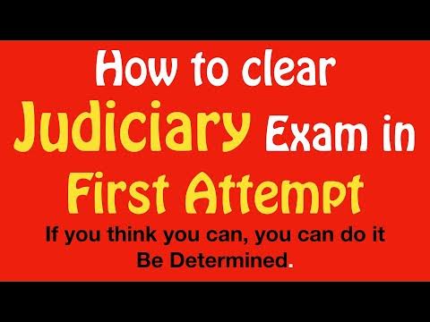 How To Clear Judiciary Exam In First Attempt? - Youtube