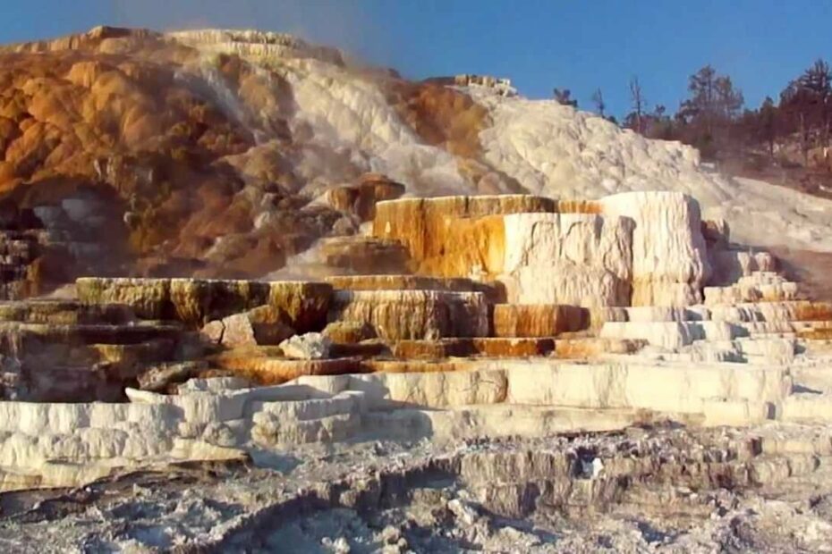 Mammoth Hot Springs In Yellowstone National Park - Youtube