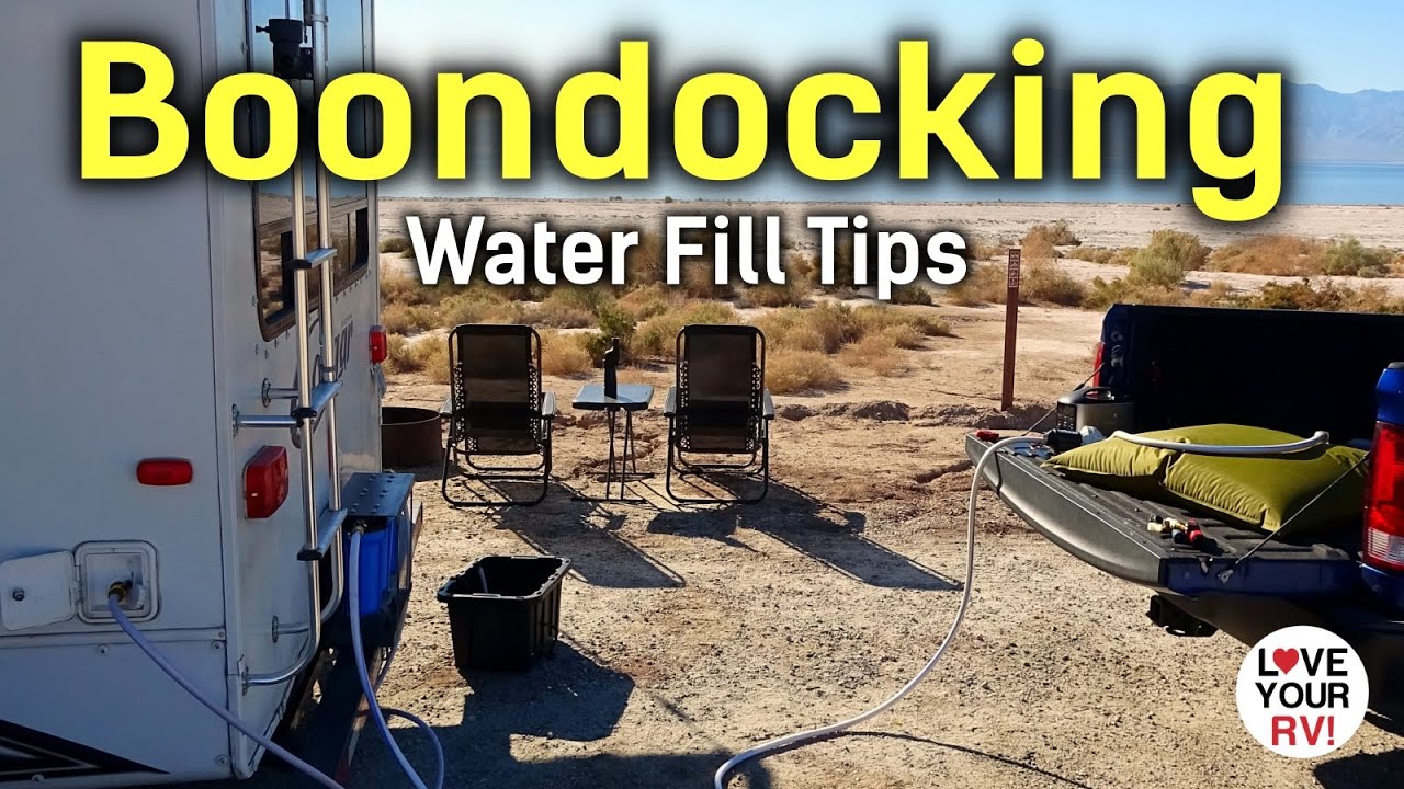 Boondocking Water Fill Tips - Aquatank Bladder, Water Bandit And Flow Meter  - Youtube