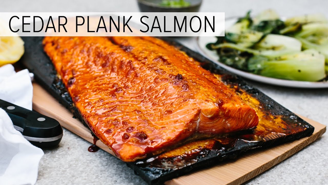 Cedar Plank Salmon With Maple Ginger Glaze - Downshiftology