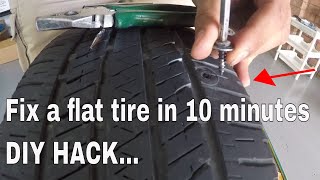 How To Plug And Repair A Flat Tyre - Diy Screw / Nail Puncture Fix - Youtube