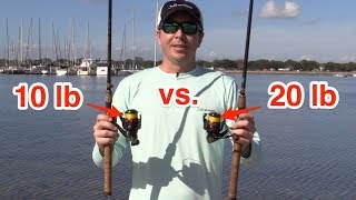 Casting Distance Experiment - 10 Lb Braid Vs. 20 Lb Braid On Spinning  Tackle [Surprising Results] - Youtube