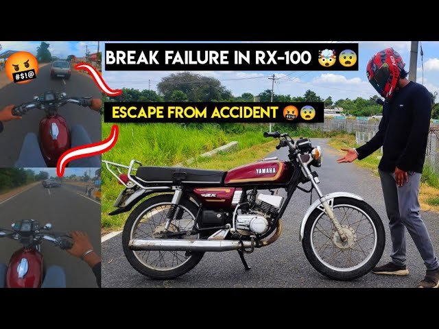 Escape From Accident😨🥵 / Break Failure In Rx100🤬🤯 / Being Bharath -  Youtube