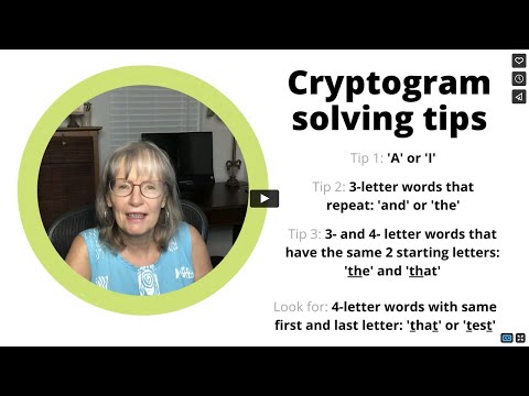 Solving Cryptograms - Tips