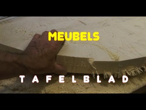 Timmertip 772 Ronde tafelblad maken van blokjes.