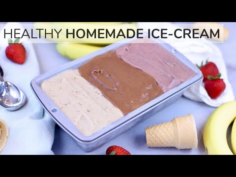 HOMEMADE ICE CREAM RECIPE | easy, healthy neapolitan ice cream