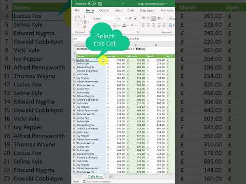 Excel tip: Freeze headings when scrolling #shorts