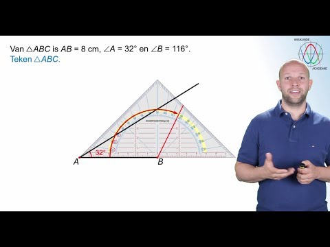 Hoe teken je een driehoek met een zijde en twee hoeken gegeven? (havo/vwo 1) - WiskundeAcademie