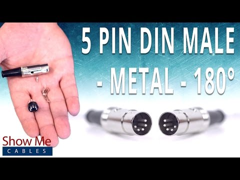 How To Install The 5 Pin DIN Male Solder Connector (180° Style) - Metal