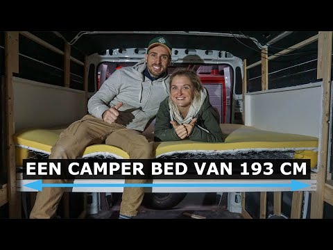 Camper Bed van 193cm lang, in de breedte – Een Vast Bed Maken met Grote Garage eronder