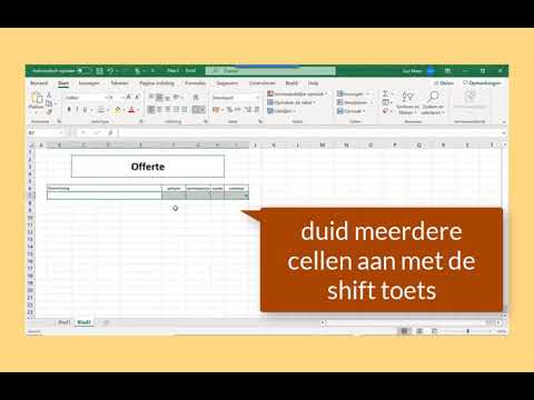 maken van een offerte met excel