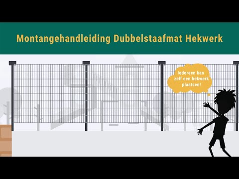 Instructievideo dubbelstaafmat hekwerk plaatsen - Resifence.nl