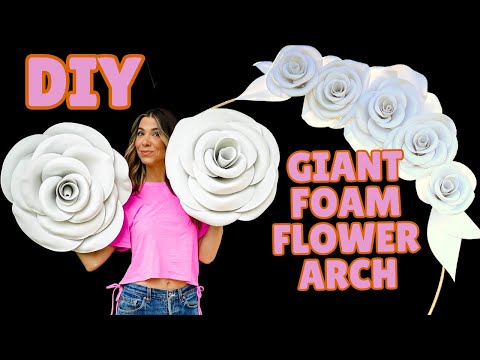 How To Make GIANT FOAM FLOWERS w Cricut!| DIY w/ Orly Shani