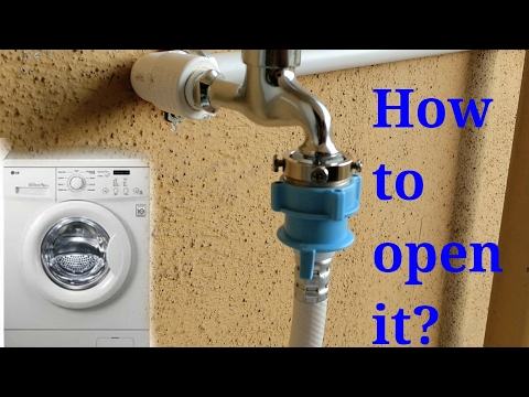 How to open front load washing machine inlet pipe