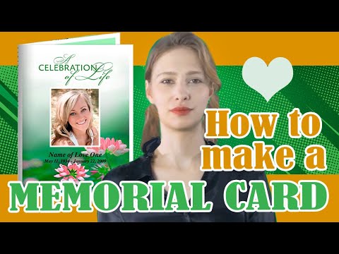 How To Make A Memorial Card - Memorial Cards