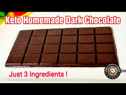 HOW TO MAKE KETO DARK CHOCOLATE WITH JUST 3 INGREDIENTS - QUICK, EASY, RICH & DECADENT !