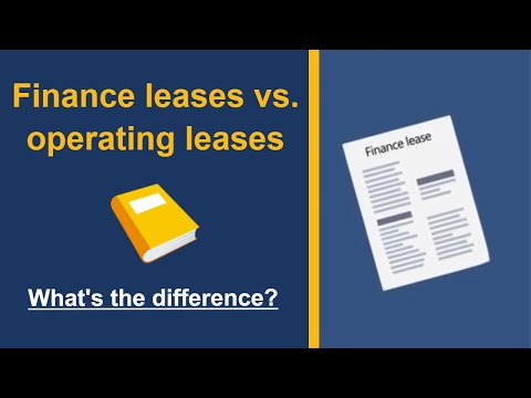 Finance leases vs. operating leases in 2021 - What's the difference?