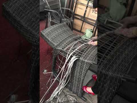 Rattan chair hand weaving