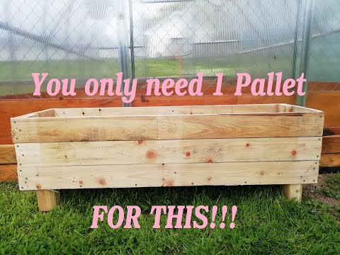 Diy planter box from just 1 pallet.