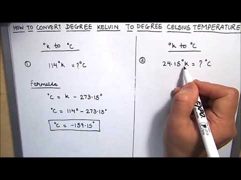 How to convert kelvin temperature to celsius (centigrade) temperature/K to °C/Temperature Conversion