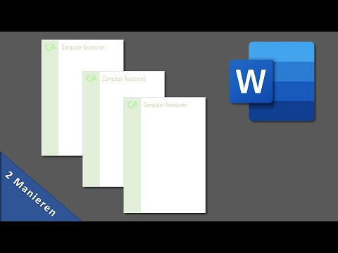 Sjabloon maken in Word  |  Iedere Pagina Hetzelfde Ontwerp